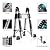 Telescoping Ladder with Locking Mechanism, 15.4 FT Stainless Steel Lightweight Extension Ladder, Heavy Duty 330lbs Capacity, Multi-Purpose Collapsible Ladder for RV or Outdoor Work (Double Ladder)