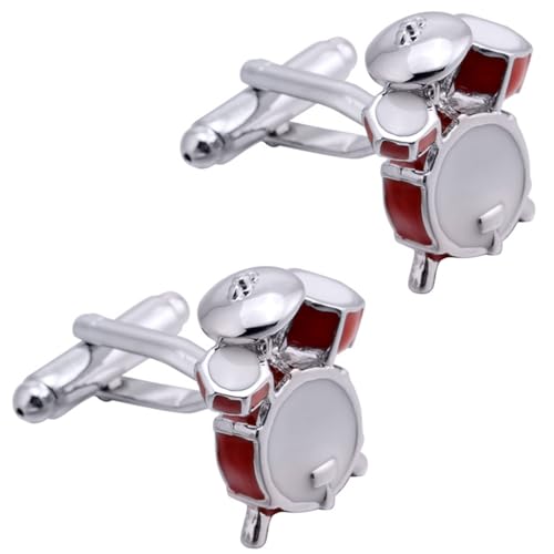 Gemelos de batería para camisa de hombre en acero inoxidable miniatura 3