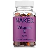 Naked Vitamin E 400 IU – Natural Vitamin E Supplement with Mixed Tocopherols for Antioxidant Support and Skin Health – 100 Softgels