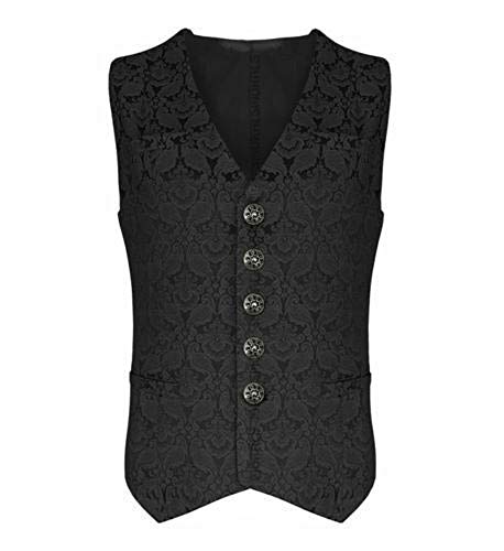 Darkrock Mens Vest Waistcoat Gothic Steampunk Victorian