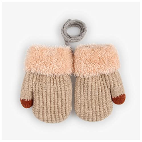 Guantes de Navidad 1-3 años Winter Women Warm Baby Gloves Thick Peluche Punto Niños Niños Guantes...
