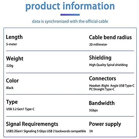 Miniatura 7 de Master Cables Oculus Link - Cable de auriculares de realidad virtual compatible para Quest 2 y Quest