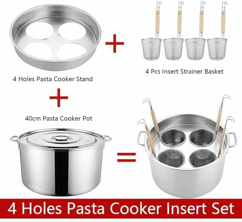 Cuiseur à pâtes acier inoxydable avec panier passoire restaurant