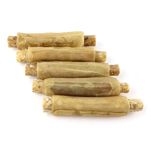 DOGBOSS 100% Natur gefüllte Kaurollen in verschiedenen Größen und Geschmack (5er Hähnchen 17 cm)