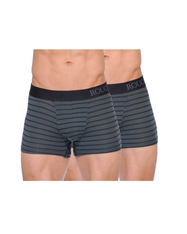 Image of ROUC Men Underwear - PROFLO Prints Trunks, Micro Modal, Ultra Comfort Underwear with Microfiber Waistband (Pack of 2)