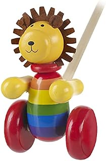 Monkey Push Along Toy - Animal Push and Pull Along Toys for 1 Year Olds, Wooden Toys - Toddler Toys, Perfect 1st Birthday Gifts For Boy and Girl - Early Development & Activity Toys by Orange Tree Toys