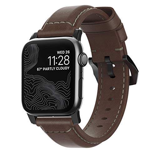 NOMAD Traditional Horween Leather Strap for Apple Watch 42 mm - Black