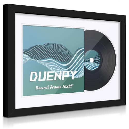 Image of DUENPY 16x22 Vinyl Frame For 12.5x12.5 Cover White Bottom Mat