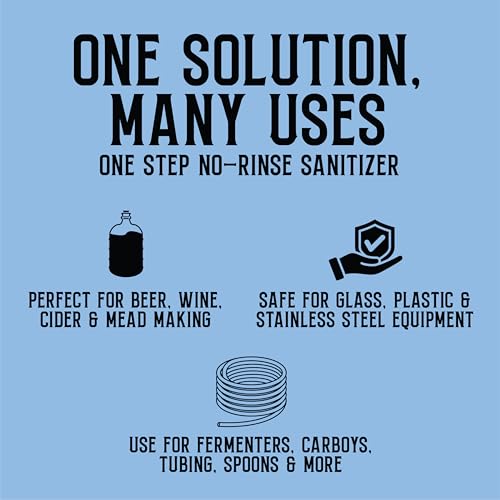 Image of Craft A Brew - One Step No Rinse Cleanser - For Cleaning At Home Brewing Equipment - Non-Foaming Cleanser - Safe & Easy to Use - Home Brewing Supplies - 8 oz