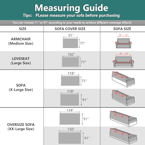 MYSKY HOME White Sofa Covers for 3 Cushion Couch Geometrical Living Room Sofa Throws Sofa Slipcovers for Pets, Kids (XX-Large, 91" x 134", White) - Image 3
