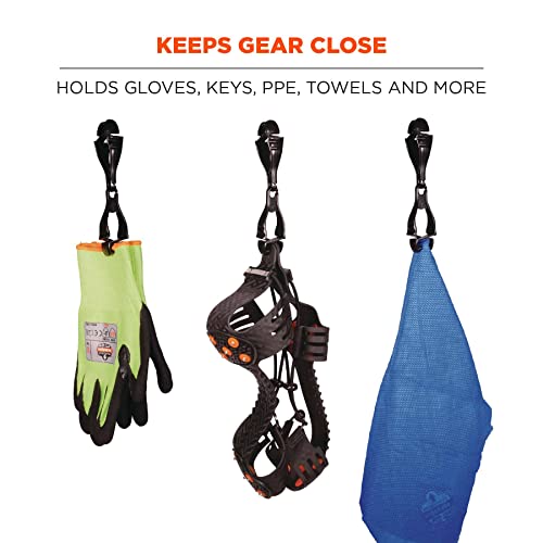 Image of Ergodyne Squids 3400 Glove Clip Holder with Dual Clips, Black (Pack of 2)