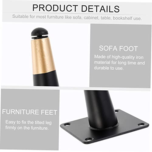 Patas de hierro NUOBESTY de alta estabilidad para elevar sofas y mesas de centro sin balanceos 4