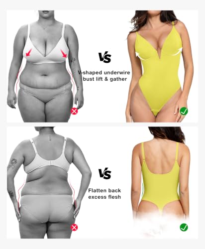 Image of Popilush Shapewear Bodysuits for Women Tummy Control Body Suits Corset Tops