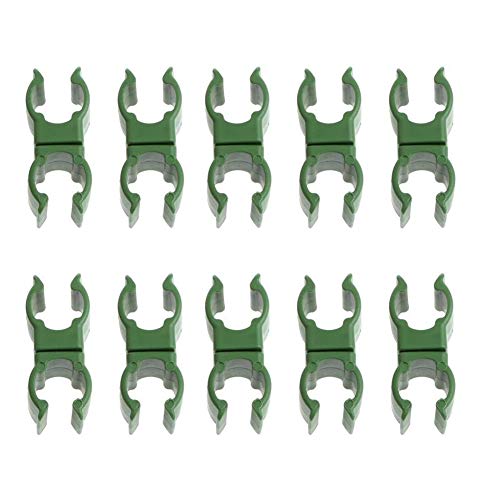 Otzoan 50 Stück Garten Spalier, Pflanzenstiele Stützenclips, Blumenstäbe Pflanzen Verbinder Rankhilfen Scharnier für Tomaten Käfig (16mm Universal Clips) Cover