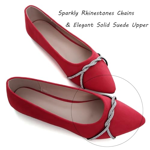 WENJIAZHIZHI Womens Pointy Toe Ballet Flats Shoes Dressy Comfortable Slip-On Casual Loafers for Crews4