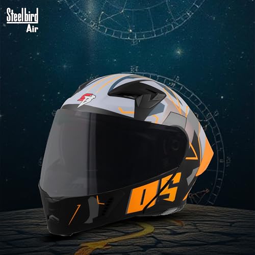 Image of Steelbird SBA-20 05 ISI Certified Flip-Up Graphic Helmet for Men with Inner Chrome Sun Shield