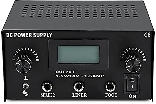 Traditional Tattoo Dual Digital LCD Tattoo Machine Power Supply (Black)-image-15