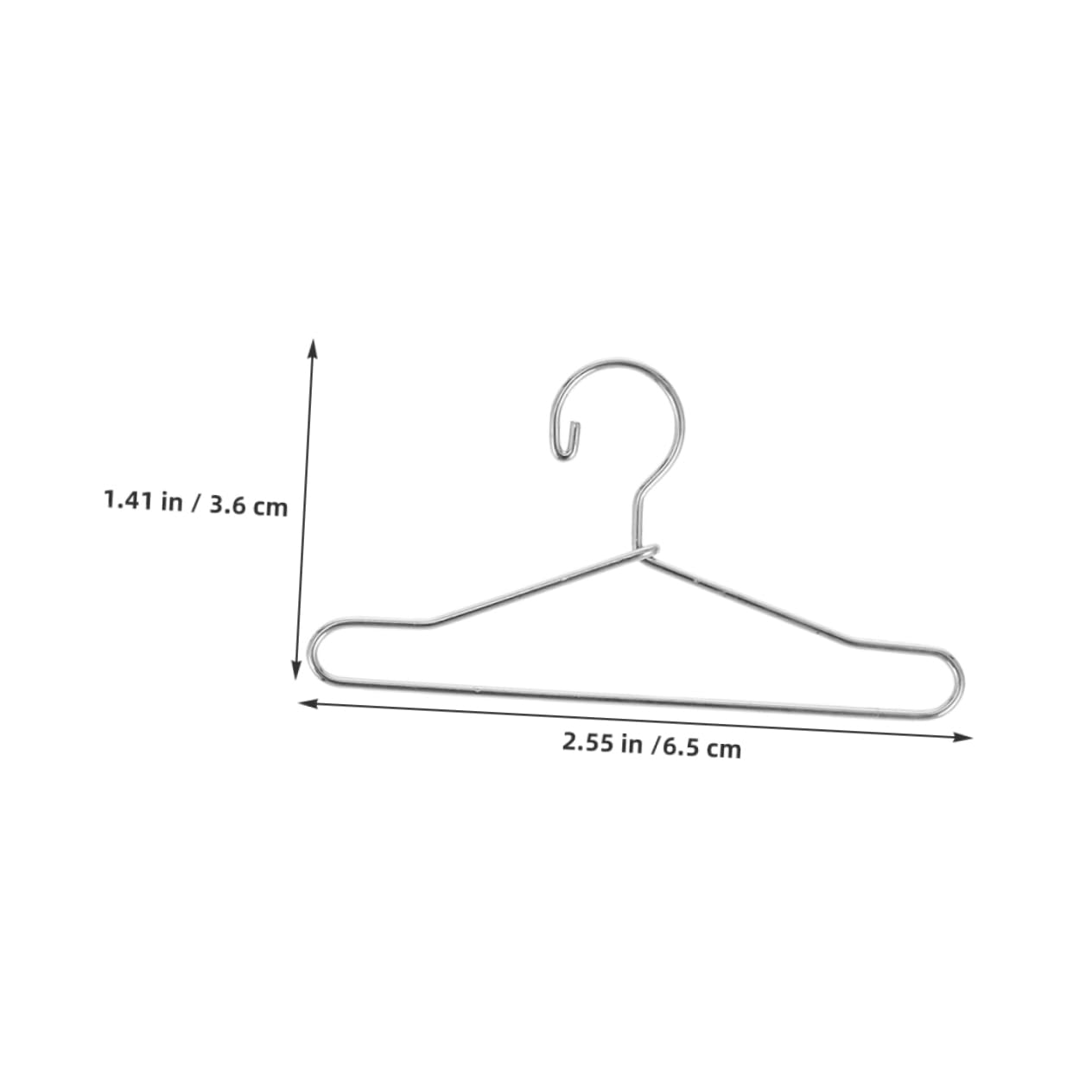 LALADEFIEE 25pcs Miniature Doll Clothes Hangers Iron Craft Mini Hangers for Dollhouse Versatile Dress Rack for Dolls