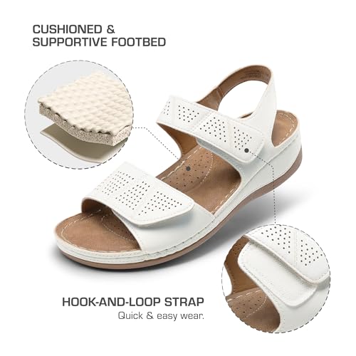 Image of DREAM PAIRS Women's Comfortable Dressy Flats Sandals Open Toe One Band Casual Walking Sandals for Summer