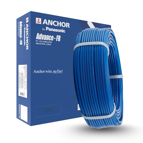 Image of Anchor by Panasonic Penta 1.5 mm PVC Insulated 45 Meter Copper Electric Wire for Home, Industrial and Commercial Connections (Blue, N-96334BU)