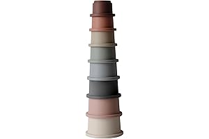 mushie Stacking Cups Toy | Baby's First Toys | Stacker Learning Toys for Toddlers