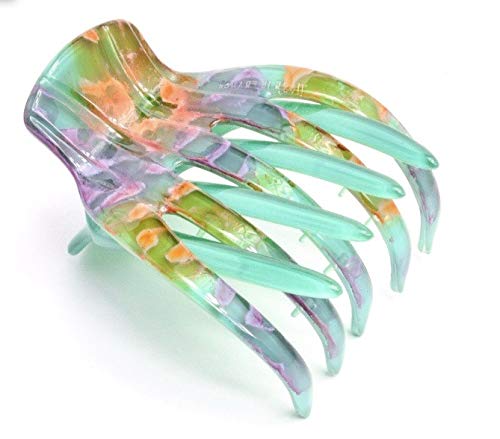 Medusa HeirloomsSMALL YOGA CLIP TURQUOISE GREEN COLLAGE