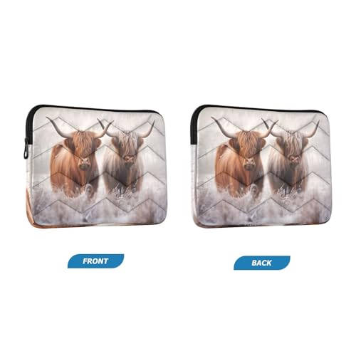 Funda para Laptop de 13-14 Pulgadas Highland Cows miniatura 2