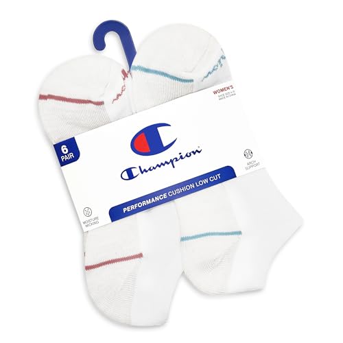 Image of Champion Women's Low Cut Beathable Moisture-Wicking Athletic Socks (6-Pack)