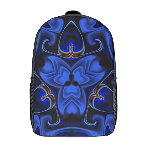 Sac à dos scolaire pour enfants bleu imprimé 3D 17 pouces