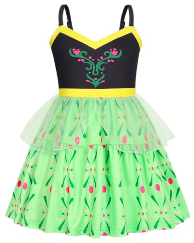 AmzBarley Princess Dress Up Clothes for Girls Halloween Costume Green 7