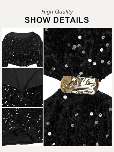 Image of Figdaw Sparkling Rhinestone Bodycon Dress for Women Special Occasions,Night Out