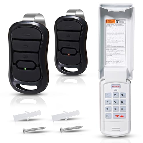 Image of GK-R for Genie Garage Door Opener Keypad, 2x G3T-R Remote 3-Button Compatible With Genie Garage Door Opener Remote 37332R Since 1995 OKP-BX GK-BX GWKP, GWK-IC, ACSDG, ACSDA1, ACSD1G B8QACSDA B8QACSDA1