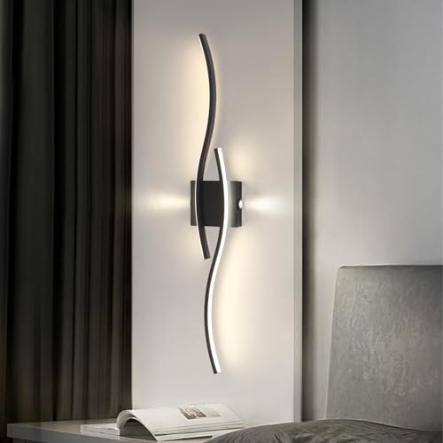 Image of Modern Led Wall Sconces, 32inch Bathroom Mirror Vanity Light 28W, 4000K Wall Fixtures Staircase Lights, Indoor Wall Decor Bedside Wall Lamp for Bedroom Living Room Hallway Hotel