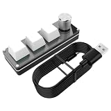 Makro-Tastatur, programmierbares mechanisches Pad, leise, benutzerdefinierte Tastenkombinationen, Computer, Büro, Arbeit, Mediensteuerung, ergonomischer USB-Lautstärkeregler, Gerätezubehör