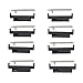 Watch Band Adapter Set, 4 Pairs Metal Connectors, 18-22mm, Black