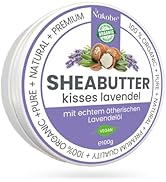 Sheaboter Bio - kusslavendel - met etherische lavendelolie - vitamine E - premium kwaliteit - 10...