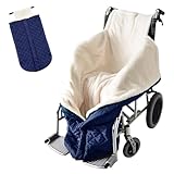 HOVCEH Winter Rollstuhldecke, Winddichte Wärme Rollstuhl Fußsack, Schlupfsack RollstuhlErwachsene, Decke fürRollstuhl, RollstuhldeckeBeindecke, Universelle Passform für Rollstühle (Schwarz)