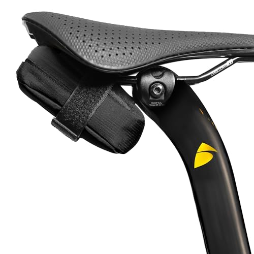 ALMSTHRE Compact Bike Saddle Bag – Midnight Black | 0.3L Bike Seat Bag (3