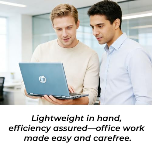 Image of HP 14 inch Moonlight Blue Laptop with Office 365, AMD CPU, 4GB DDR5 On-Board RAM, 1.1TB Storage (128GB SSD and 1TB OneDrive), HD Display, Windows 11, Energy-Efficient & Quiet Performance