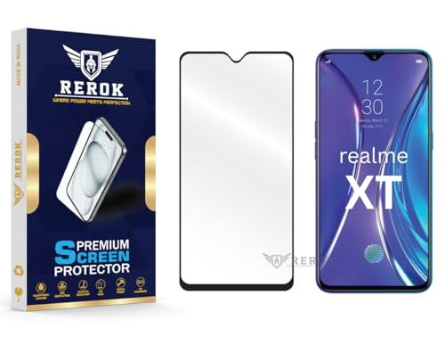 Image of Gorilla Tempered Glass Screen Protector Compatible with Realme XT [Pack of 1] | Edge-to-Edge, Bubble-Free, Case Friendly, Easy Installation Kit