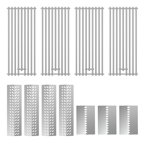 Bull Grill Replacement Parts for Bull 16517 BBQ Angus Brahma Lonstar Select Outlaw Steer Premium Lonestar Select 7 Burner Premium 65073 L60000 L75000 L90000 Grill Grate Flame Tamer Heat Shield