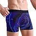 Blue Rose with Water Drops Texture Men's Novelty Boxer Briefs Breathable Underwear Stretchy Underpants Shorts S