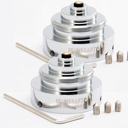 BLUMKRAFT - Lote de 2 adaptadores radiadores compatibles con Danfoss RAV de 34 mm a M30 x 1,5 para termostato, cabeza termostática M30 x 1,5 macho