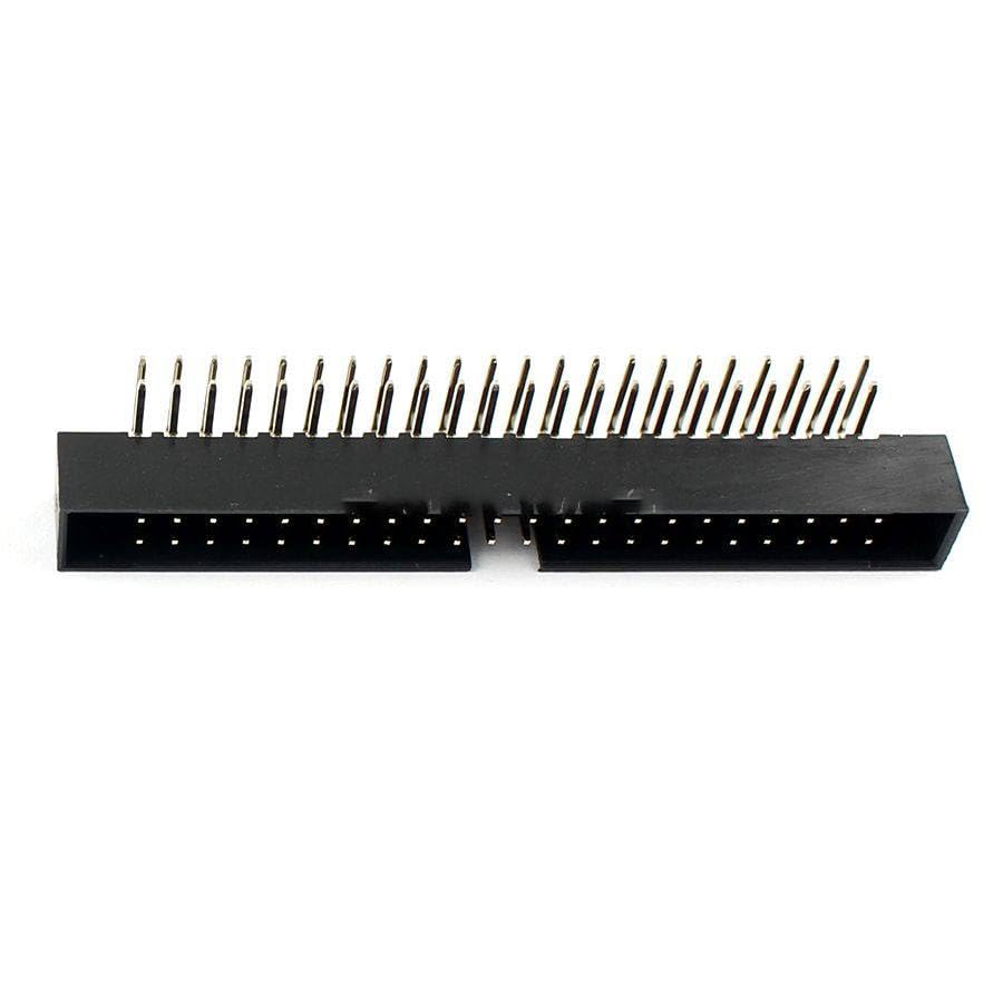 Generic 100 Pcs 2mm 2x22Pin 44 Pin Right Angle Male Shrouded IDC Box Header Connector