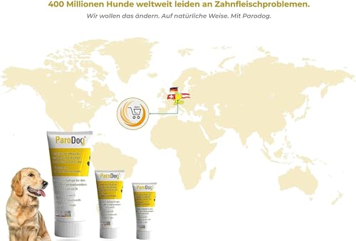 PARODOG® Zahnfleischpflege-Gel für Hunde, 2x25ml, 2er Set Zahncreme zum Vorteilspreis, begleitende Behandlung von Zahnfleischbluten, Parodontose & Entzündungen