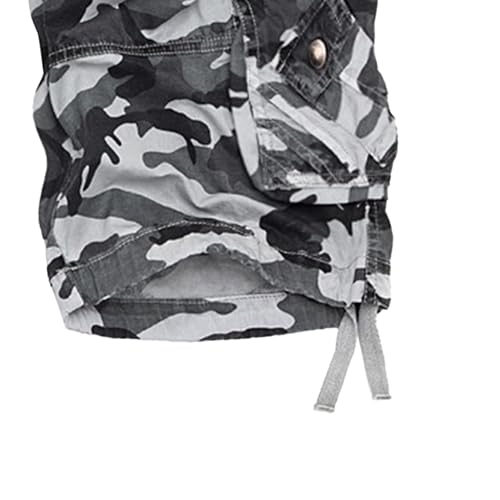 Short cargo gris camouflage pour homme coupe ample taille 50 FR - 6
