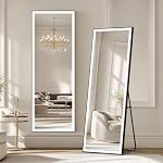56×18 LED Full Length Mirror with Lights - Wall Mounted Vertical Vanity Mirror for Bedroom & Bathroom, Full Body Backlit, Adjustable Brightness