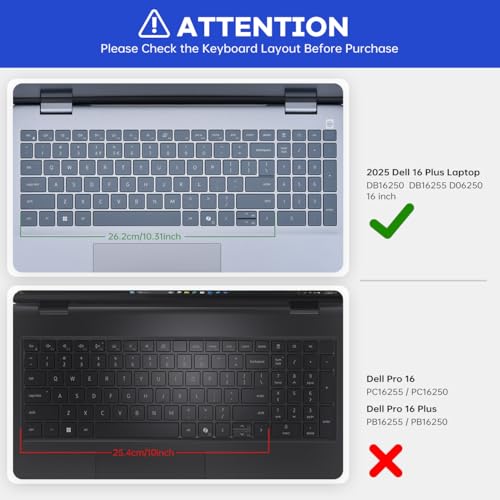 Protector de teclado para Dell 16 Plus 2025 Ombre Purple miniatura 2