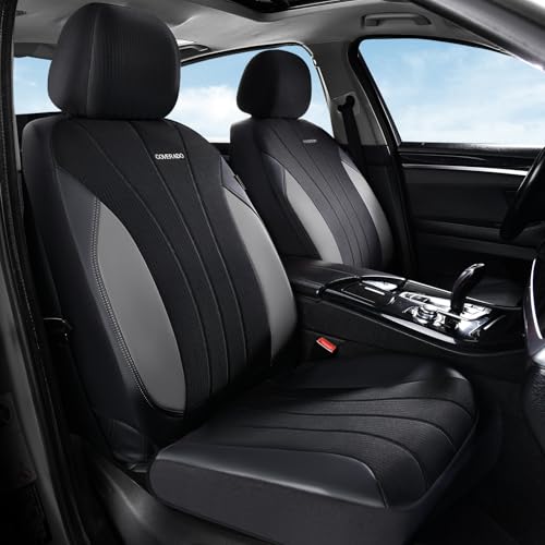 Image of Coverado Automotive Seat Cover Full Set, Front and Rear Seat Covers, Waterproof Car Seat Covers 5 Seats, Luxury Car Seat Protectors Universal Fit for Most Vehicles, SUV, Truck, Sedan
