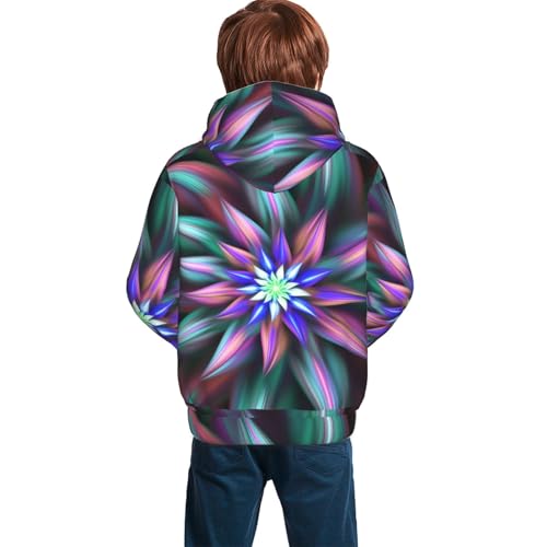 Colored Abstract Kid Hoodies Boys Sweatshirts Girls Pullover with Pocket4